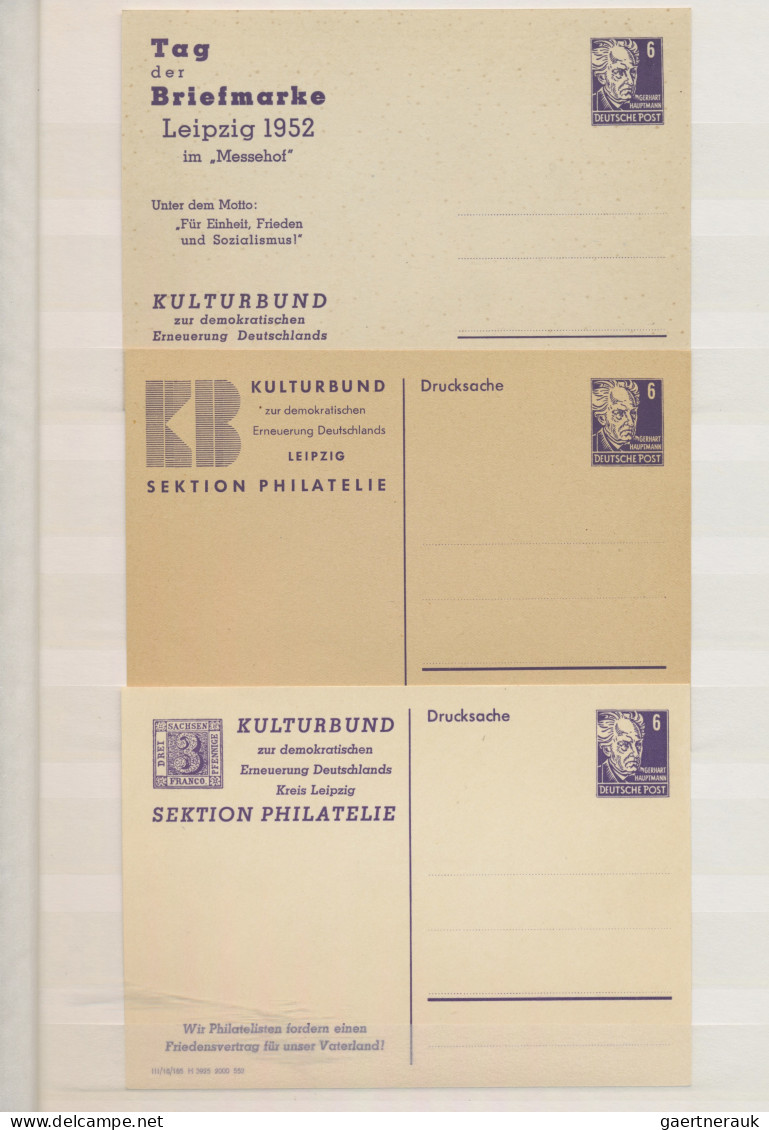 DDR - Privatganzsachen: 1952/1956, Saubere Sammlung Von 28 Ungebrauchten Ganzsac - Sonstige & Ohne Zuordnung