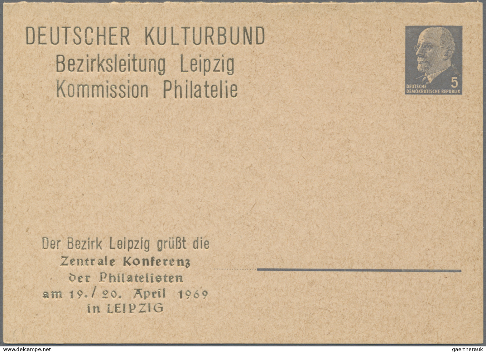 DDR - Privatganzsachen: 1965/1975, Privatganzsachenkarte 5 Pfg. Ulbricht (PP8), - Sonstige & Ohne Zuordnung