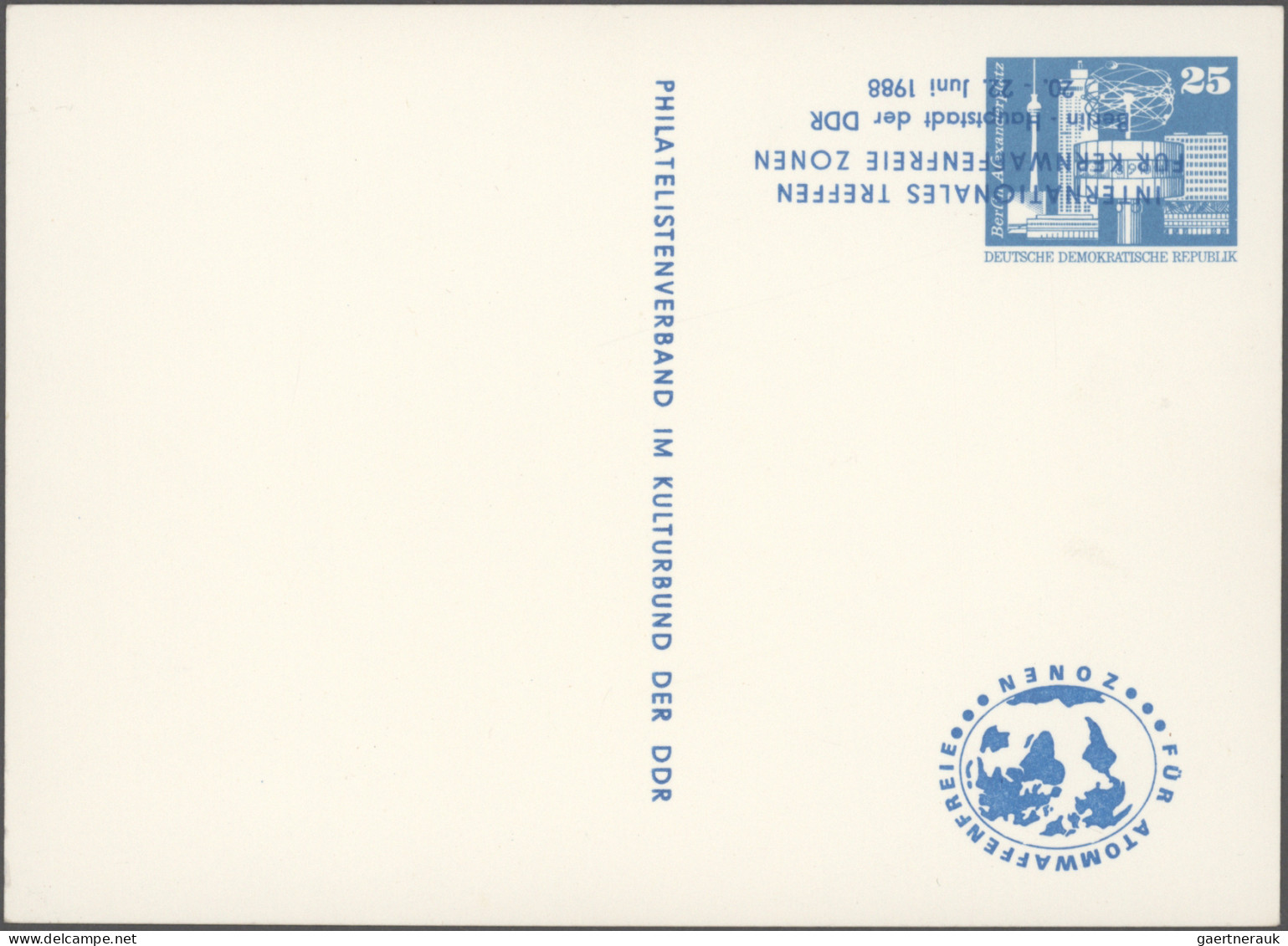 DDR - Privatganzsachen: 1976/1988, Privatganzsachenkarte 25 Pfg. Große Bauwerke - Sonstige & Ohne Zuordnung