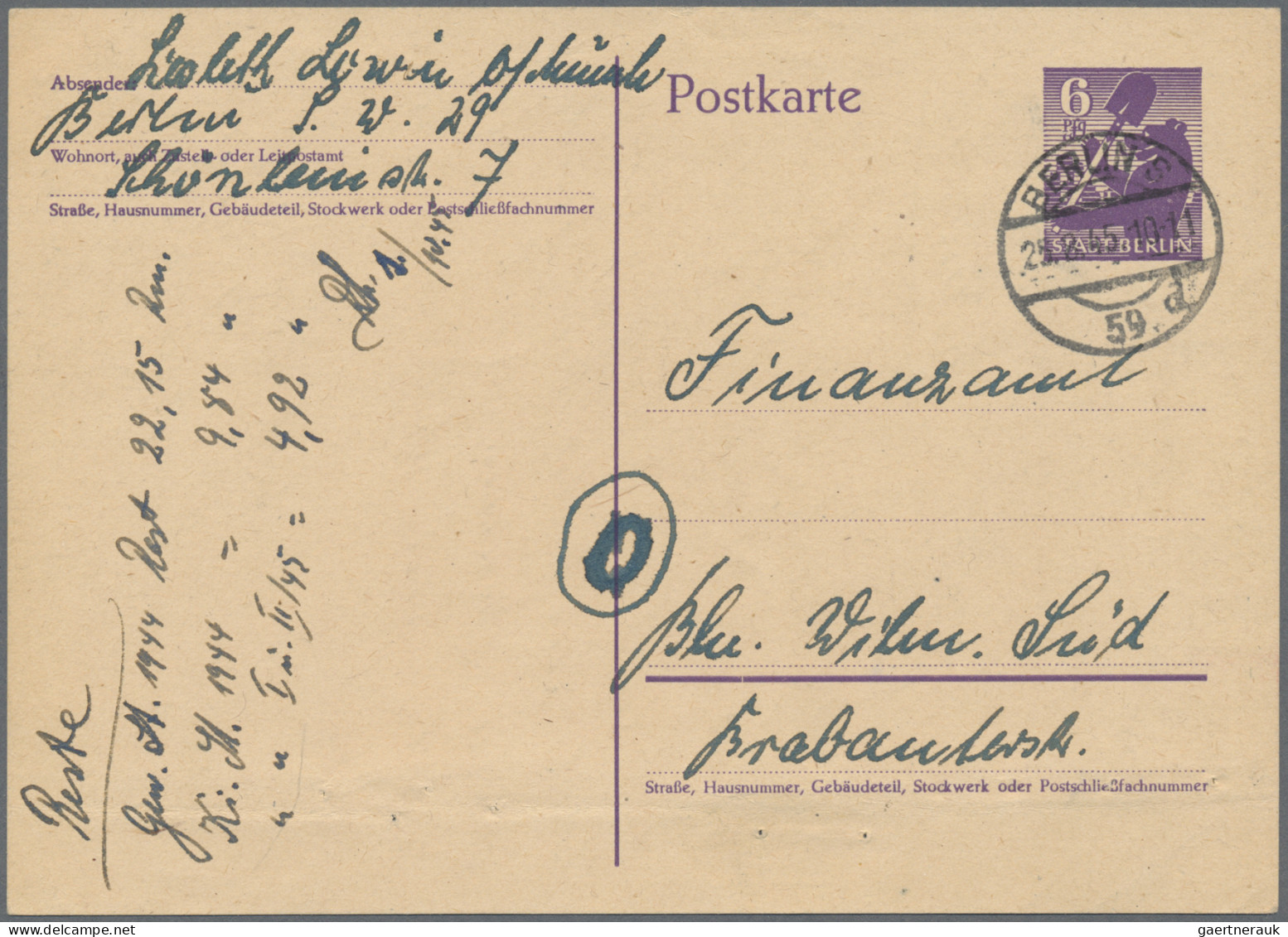 Berlin - Vorläufer: 1945/1948, Umfassende Sammlung Von Ca. 87 Briefen Und Karten - Cartas & Documentos