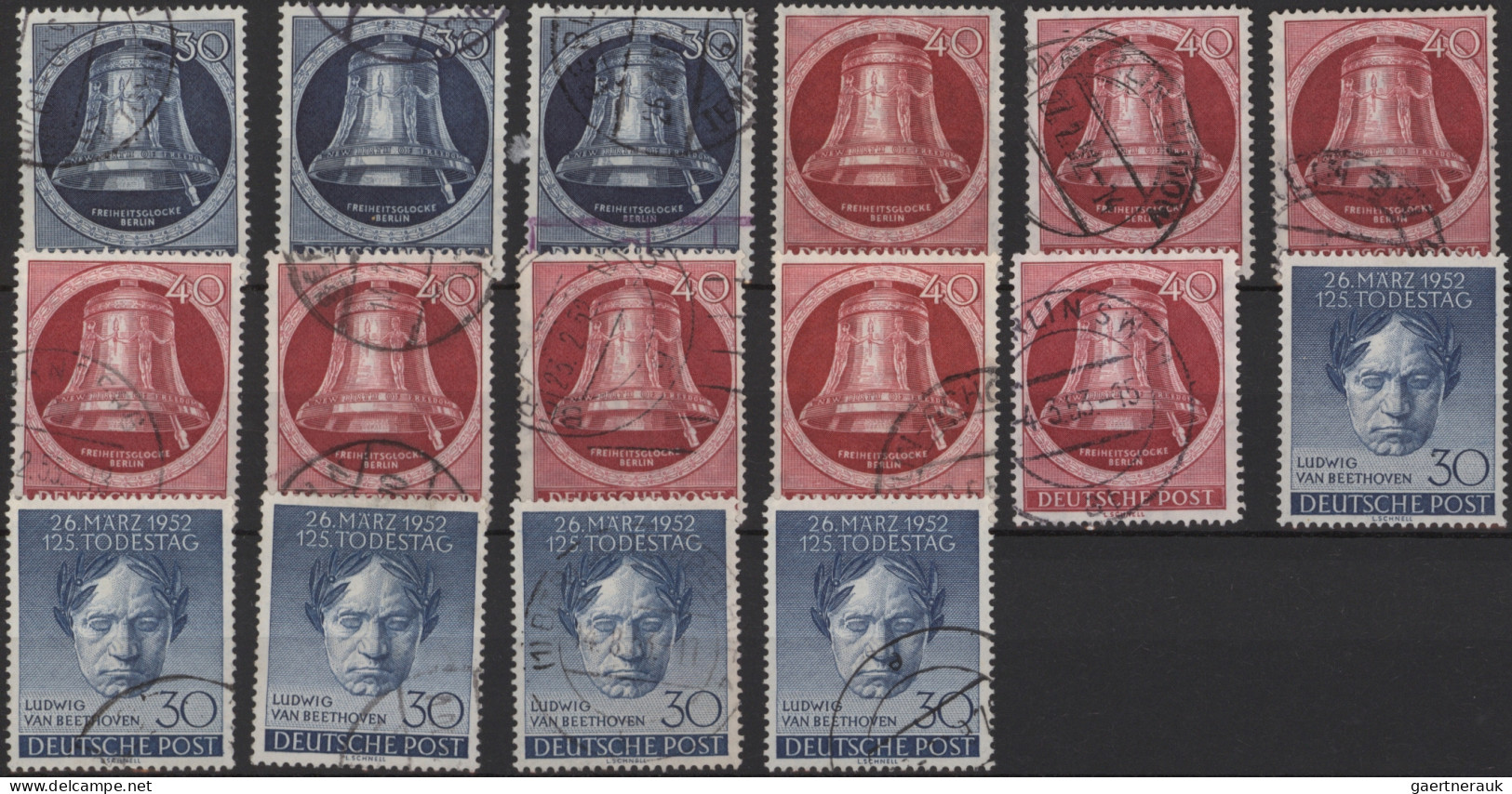 Berlin: 1948/1952, Meist Gestempelte Partie Von Ca. 310 Marken Mit Nur Mittleren - Used Stamps