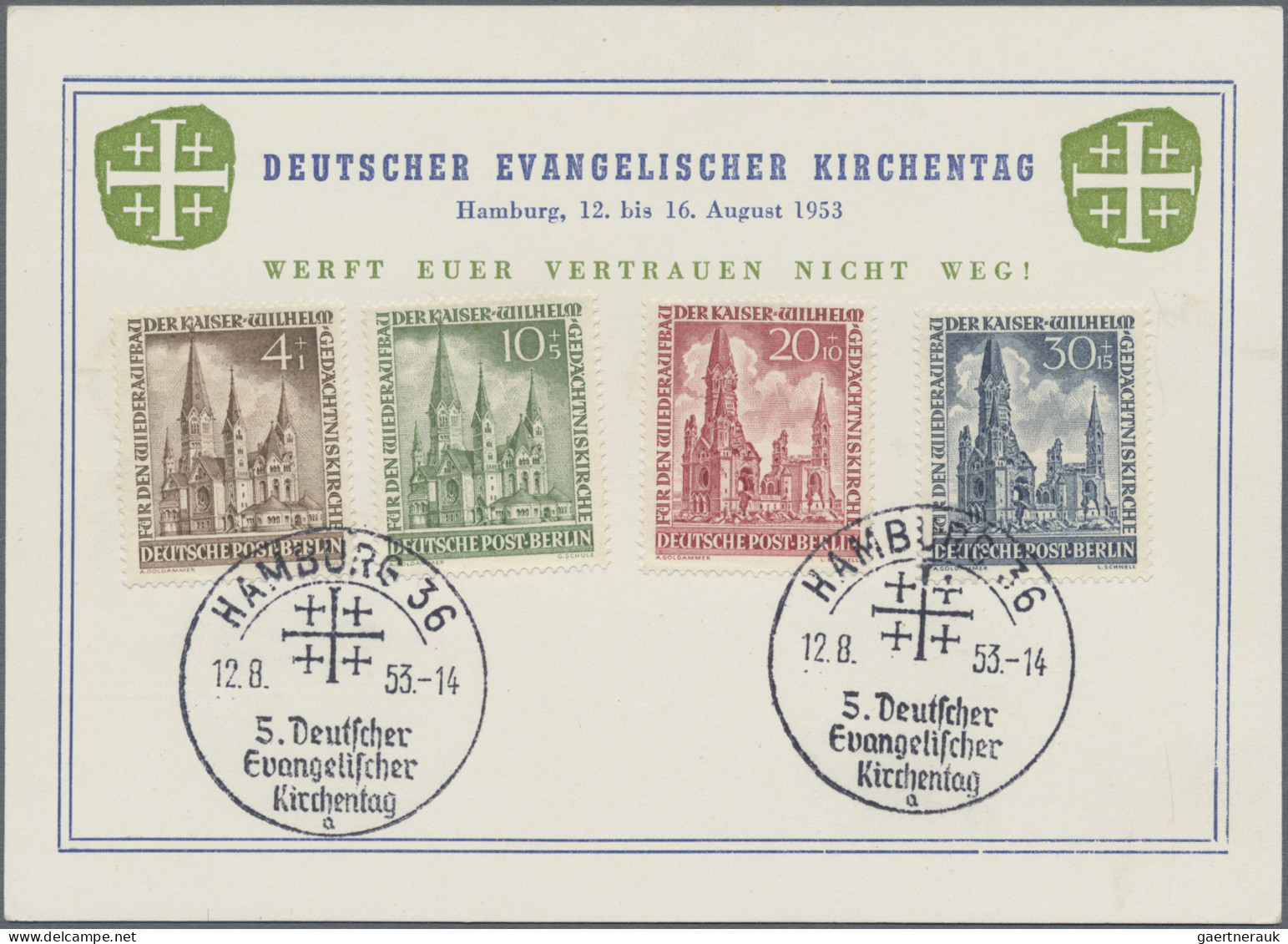 Berlin: 1948/1957 (ca.), Gehaltvolle Kollektion von rund 170 Belegen in 2 Safe-B