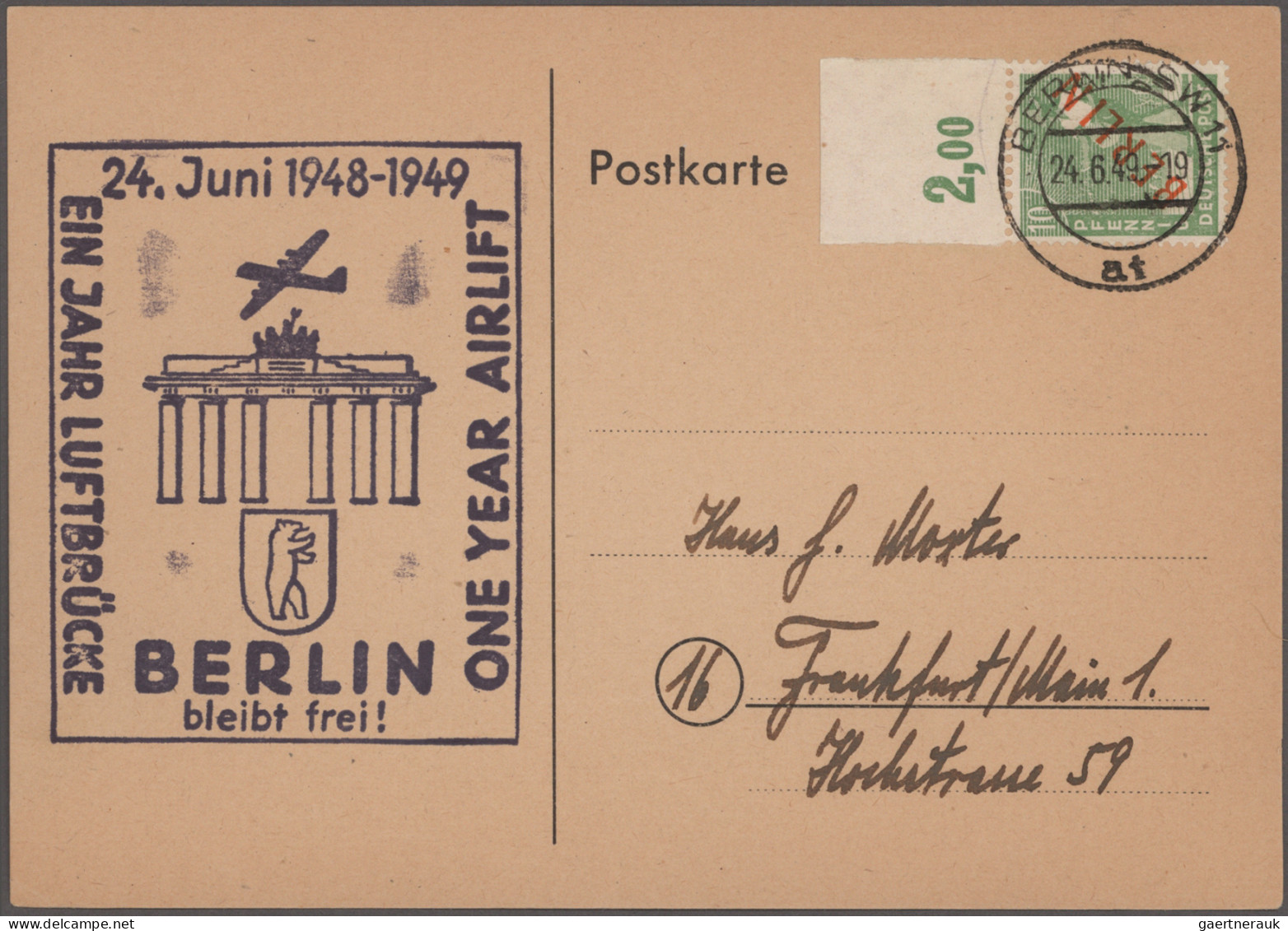 Berlin: 1948/1976, vielseitige Sammlung von ca. 58 Briefen und Karten mit besond