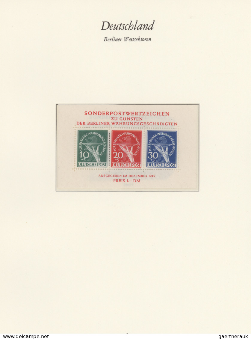Berlin: 1948/1980, Saubere Erstfalzsammlung Von 1948 Bis 1980 Auf Borek Vordruck - Ungebraucht