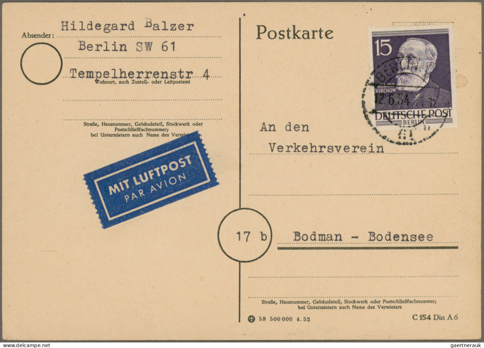 Berlin: 1948/1991, Sammlung Von 79 Briefen Und Karten, Dabei Attraktive Frankatu - Briefe U. Dokumente