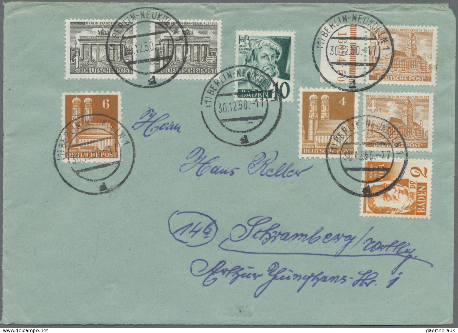 Berlin: 1949/1964, Partie Von 48 Briefen Und Karten Mit Teils Besseren Frankatur - Covers & Documents