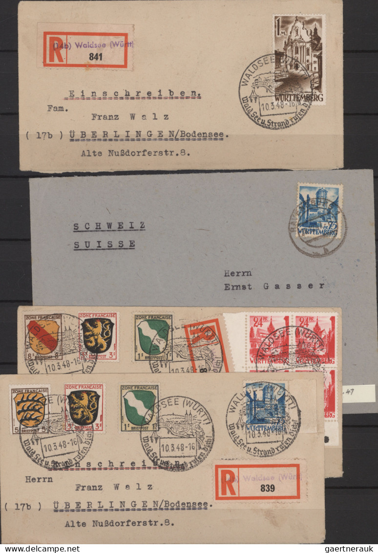 Französische Zone: 1945/1949, Umfangreiche Sammlung Ab Allgemeine Ausgaben Und D - Other & Unclassified