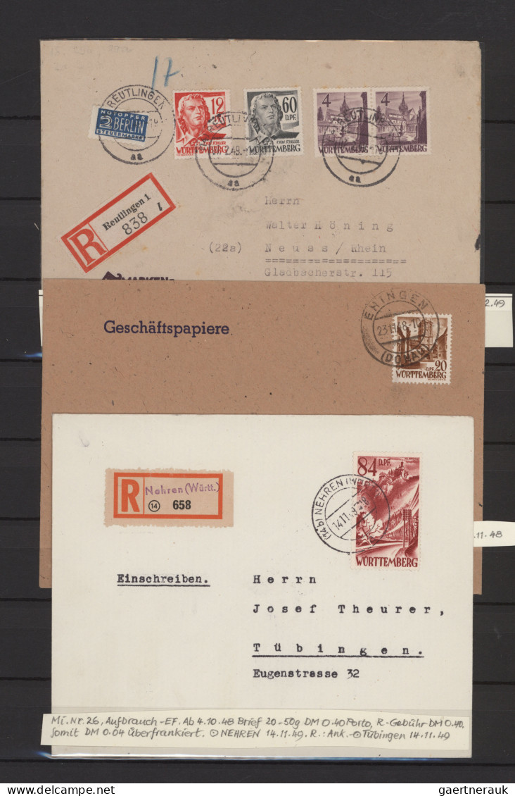 Französische Zone: 1945/1949, Umfangreiche Sammlung Ab Allgemeine Ausgaben Und D - Other & Unclassified