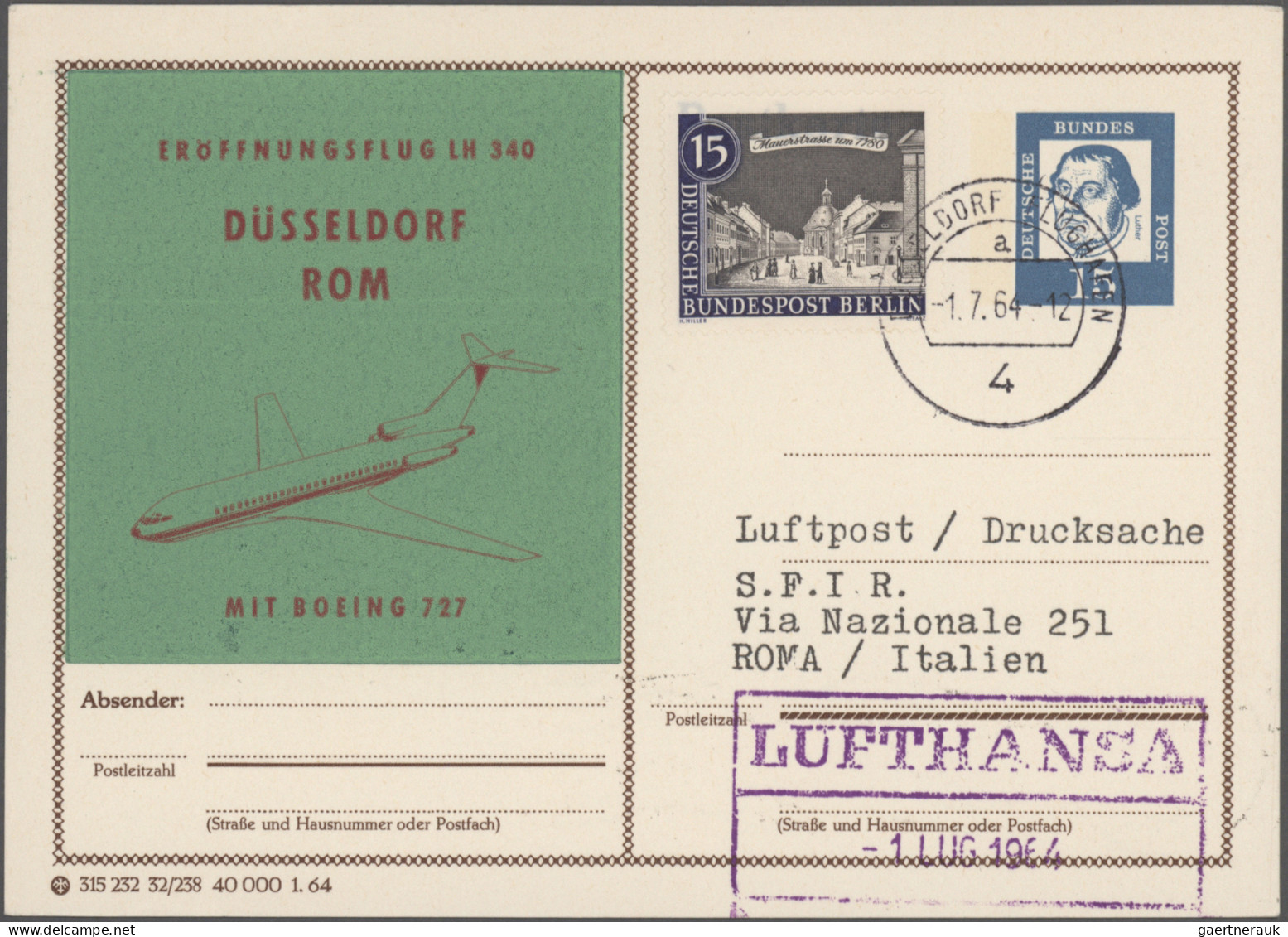 Französische Zone: 1945/1964, Partie von über 300 Briefen und Karten, dabei AM-P