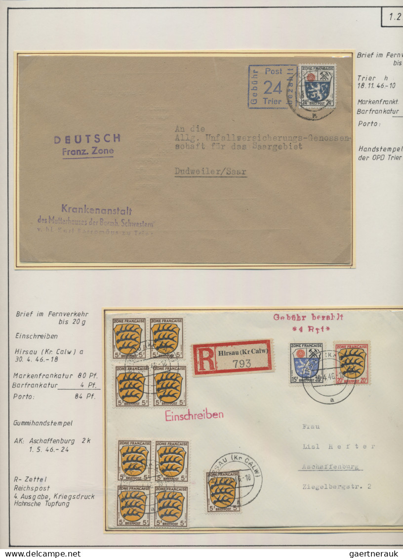 Französische Zone - Allgemeine Ausgabe: 1946/1947, Saubere Kleine Sammlung Von ( - Other & Unclassified