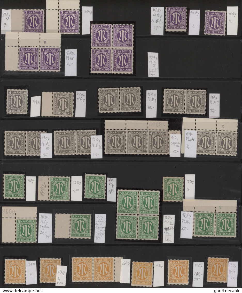 Bizone: 1945/1946, AM-Post, Sehr Saubere Und Kenntnisreich Zusammengetragene Spe - Autres & Non Classés