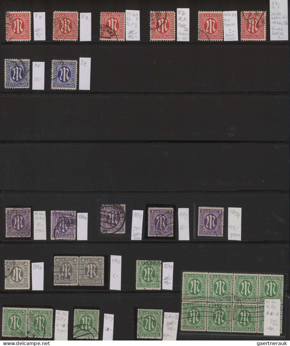 Bizone: 1945/1946, AM-Post, Sehr Saubere Und Kenntnisreich Zusammengetragene Spe - Autres & Non Classés