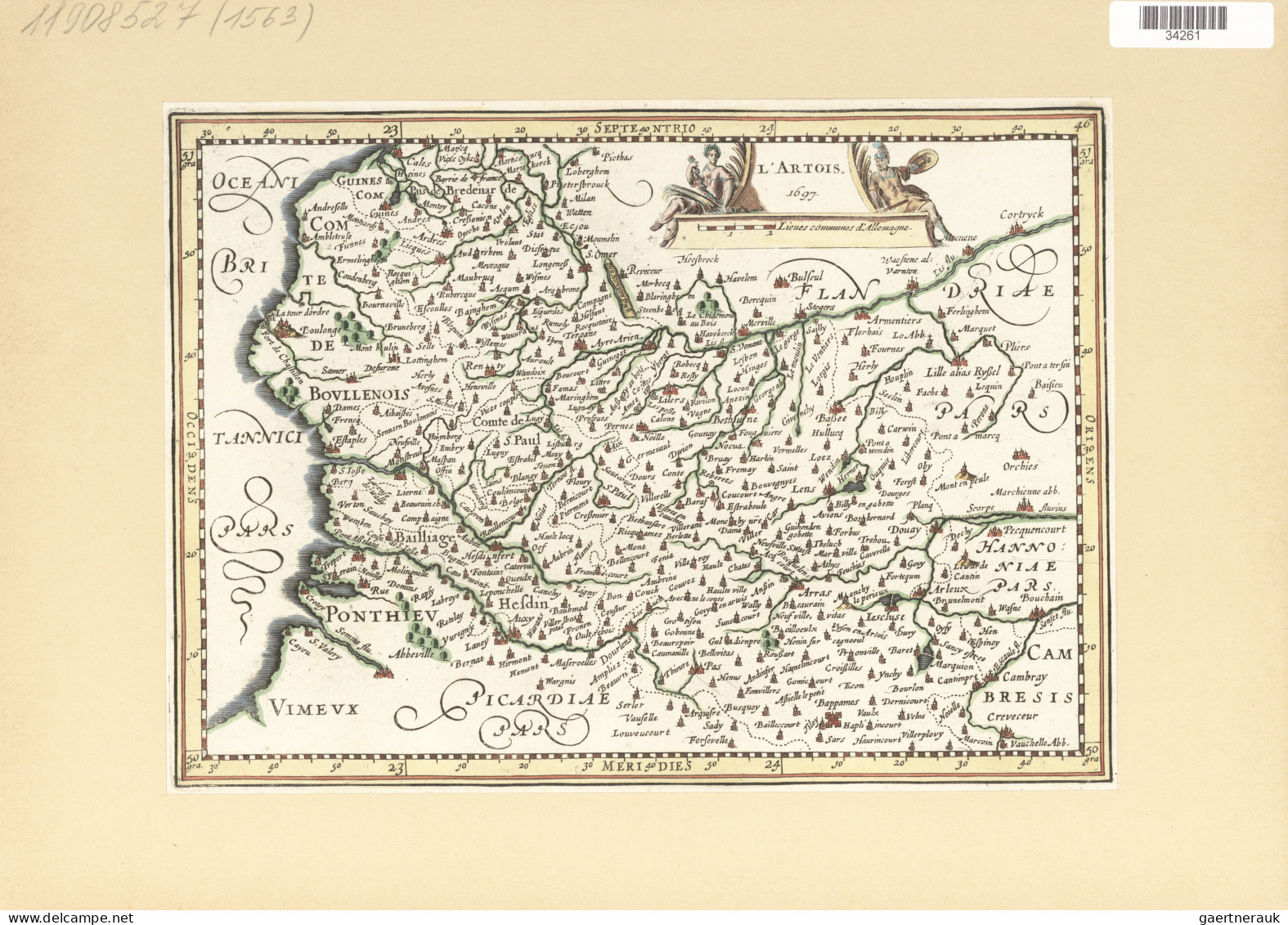 Landkarten und Stiche: 1580/1820 (ca). Bestand von über 130 alten Landkarten, me