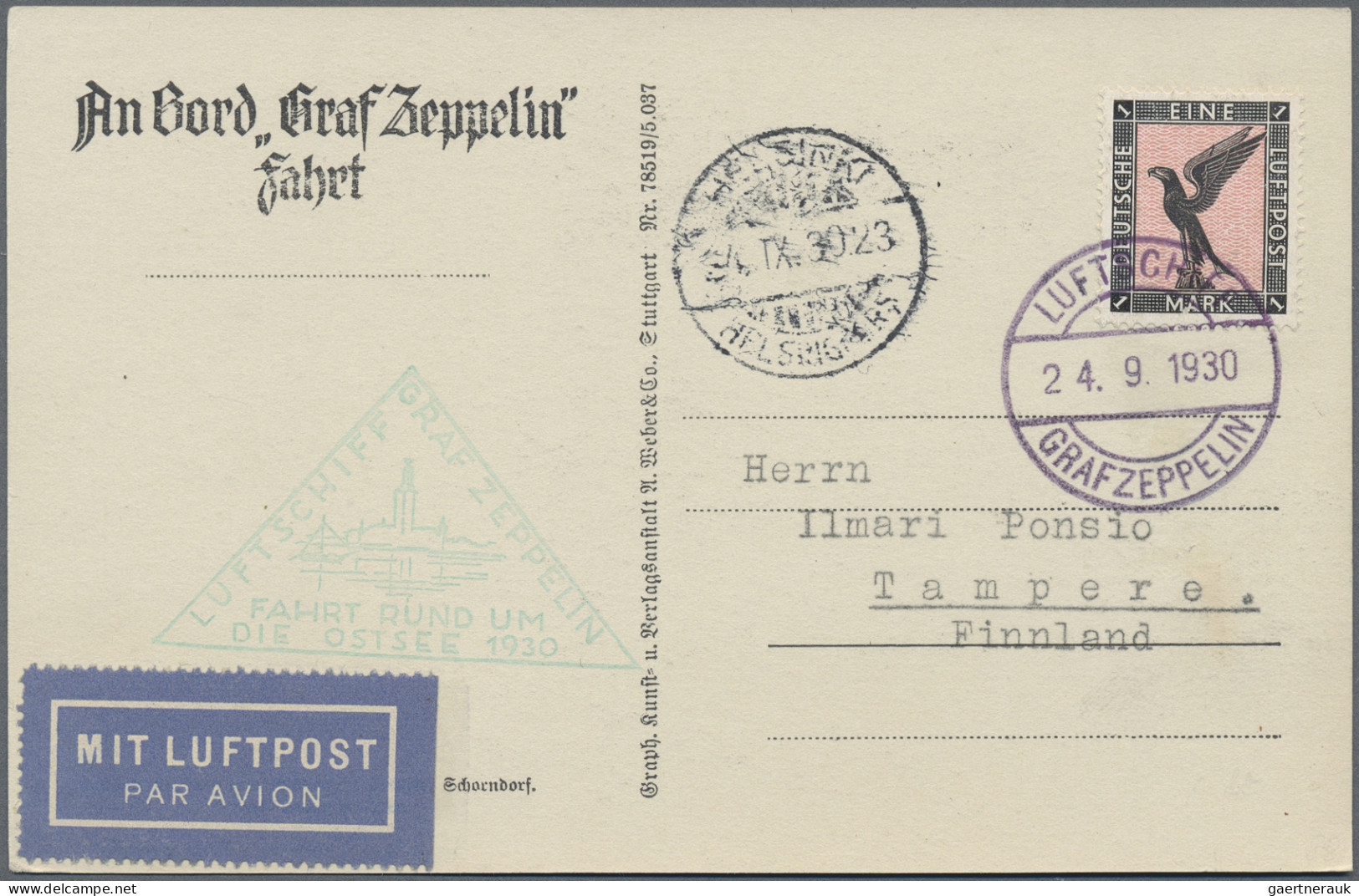 Ansichtskarten: Motive: ZEPPELIN: Over 140 Zeppelin postcards, mostly Real Photo