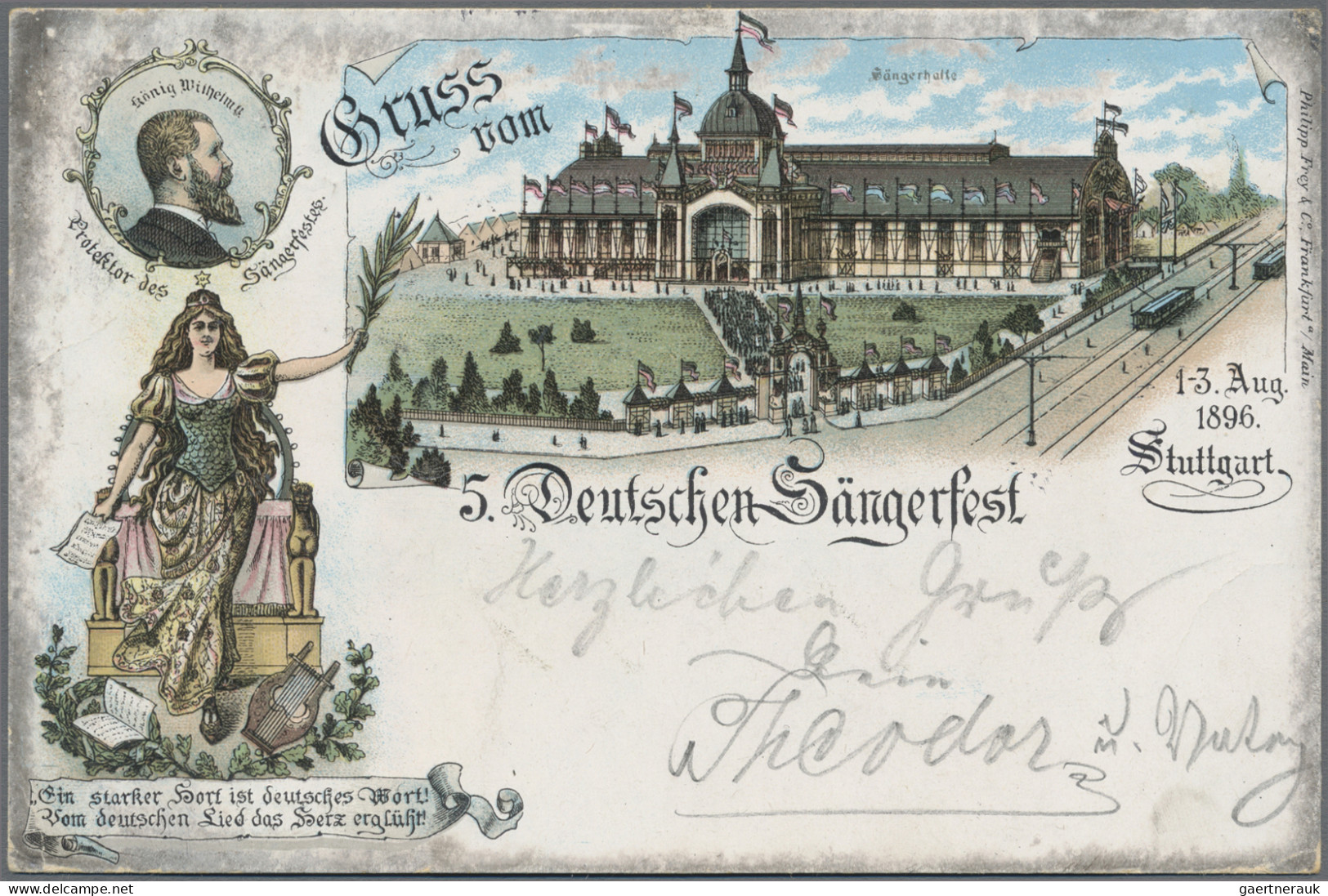 Ansichtskarten: Baden-Württemberg: 1896/1950 (ca.), vielseitige Partie von ca. 2