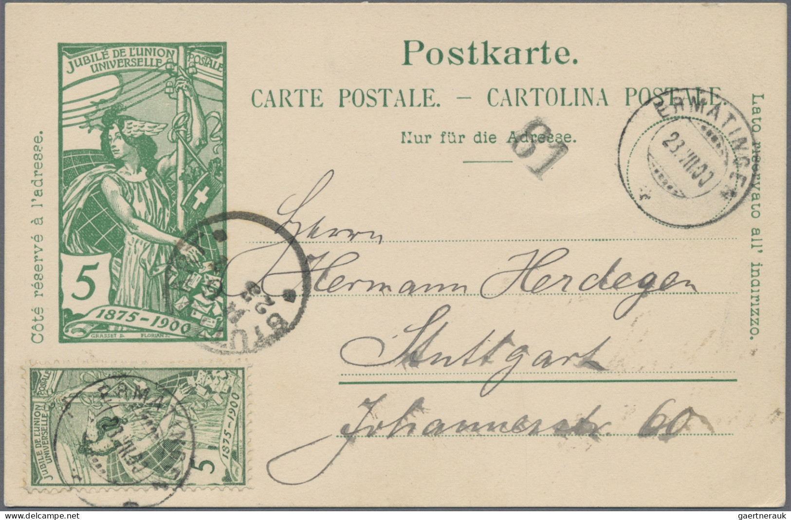 Schweiz: 1885/1980, Partie Von Ca. 155 Briefen Und Karten, Dabei Attraktive Fank - Collections