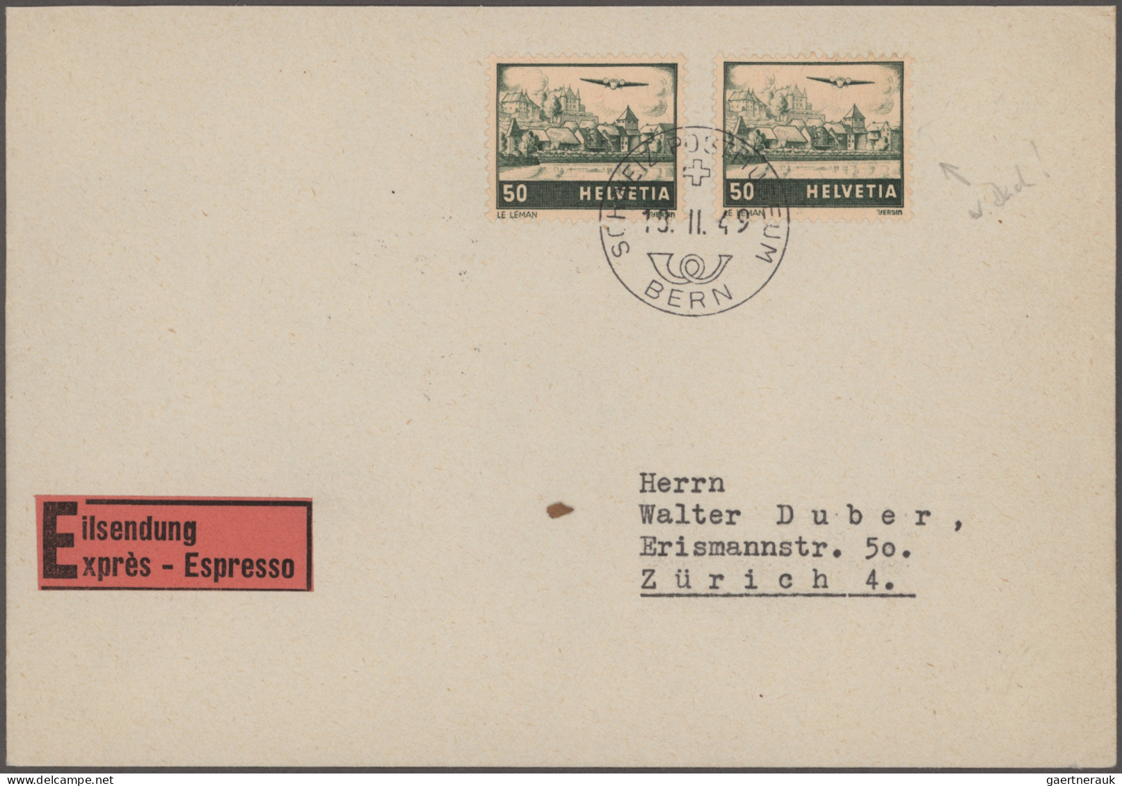 Schweiz: 1896/1960 (ca), Hochinteressante Sammlung Flug- Und Ballonpost In Leuch - Collections