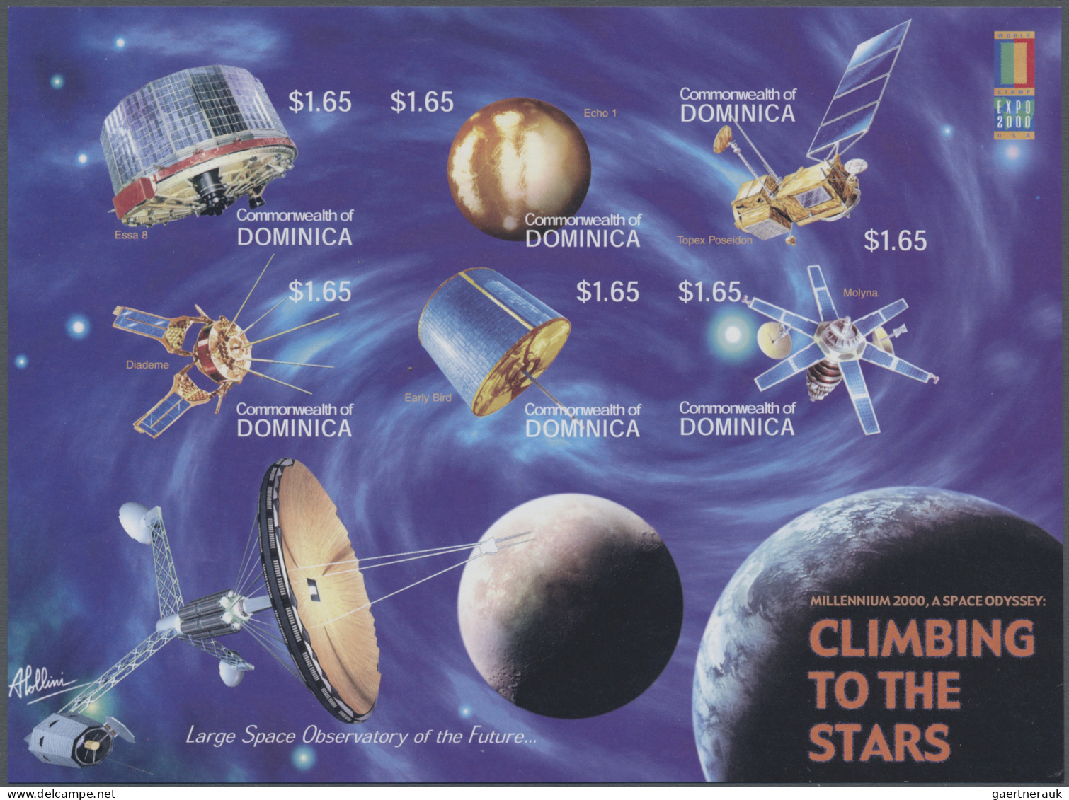 Dominica: 1999/2009. Collection containing 3672 IMPERFORATE stamps and 56 IMPERF