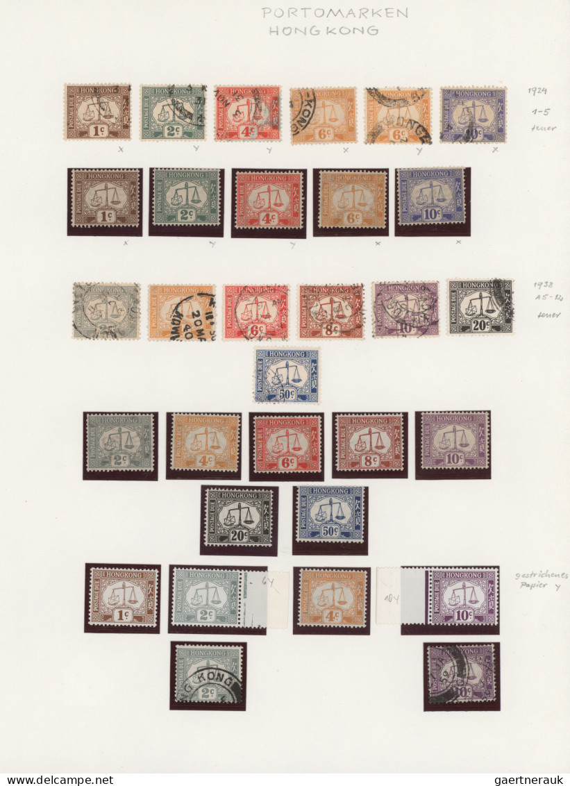 Hong Kong: 1863/1988 (approx.), Collection In Stockbook, Including The Early QV - Sonstige & Ohne Zuordnung