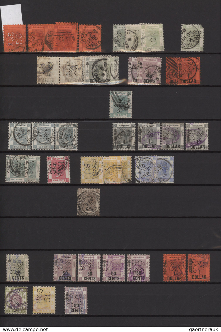 Hong Kong: 1880/2002 (approx.), specialised collection of perfins and company ch