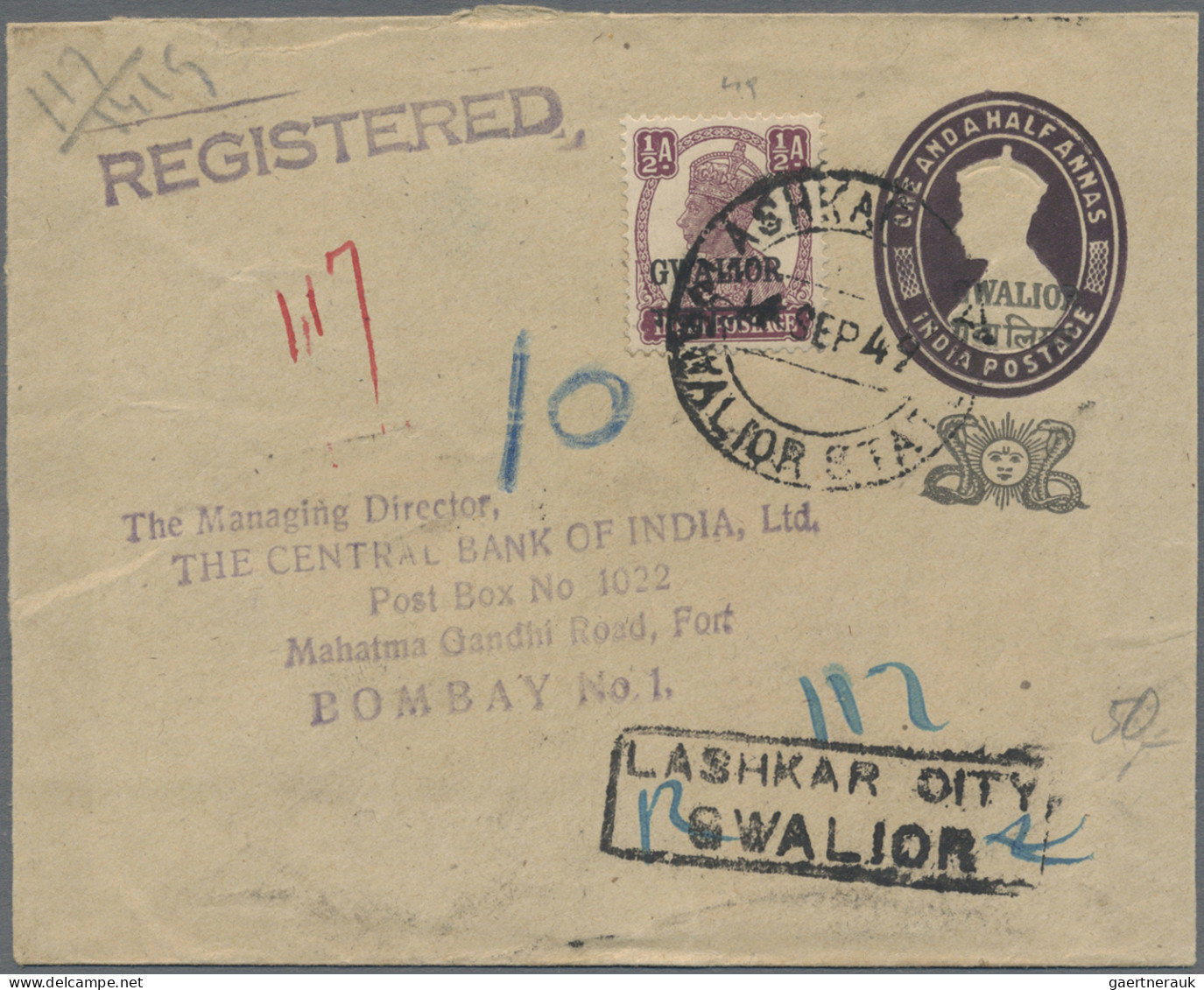 India - Postal Stationery: 1883/1940's "Postal Stationery Of The Convention Stat - Ohne Zuordnung