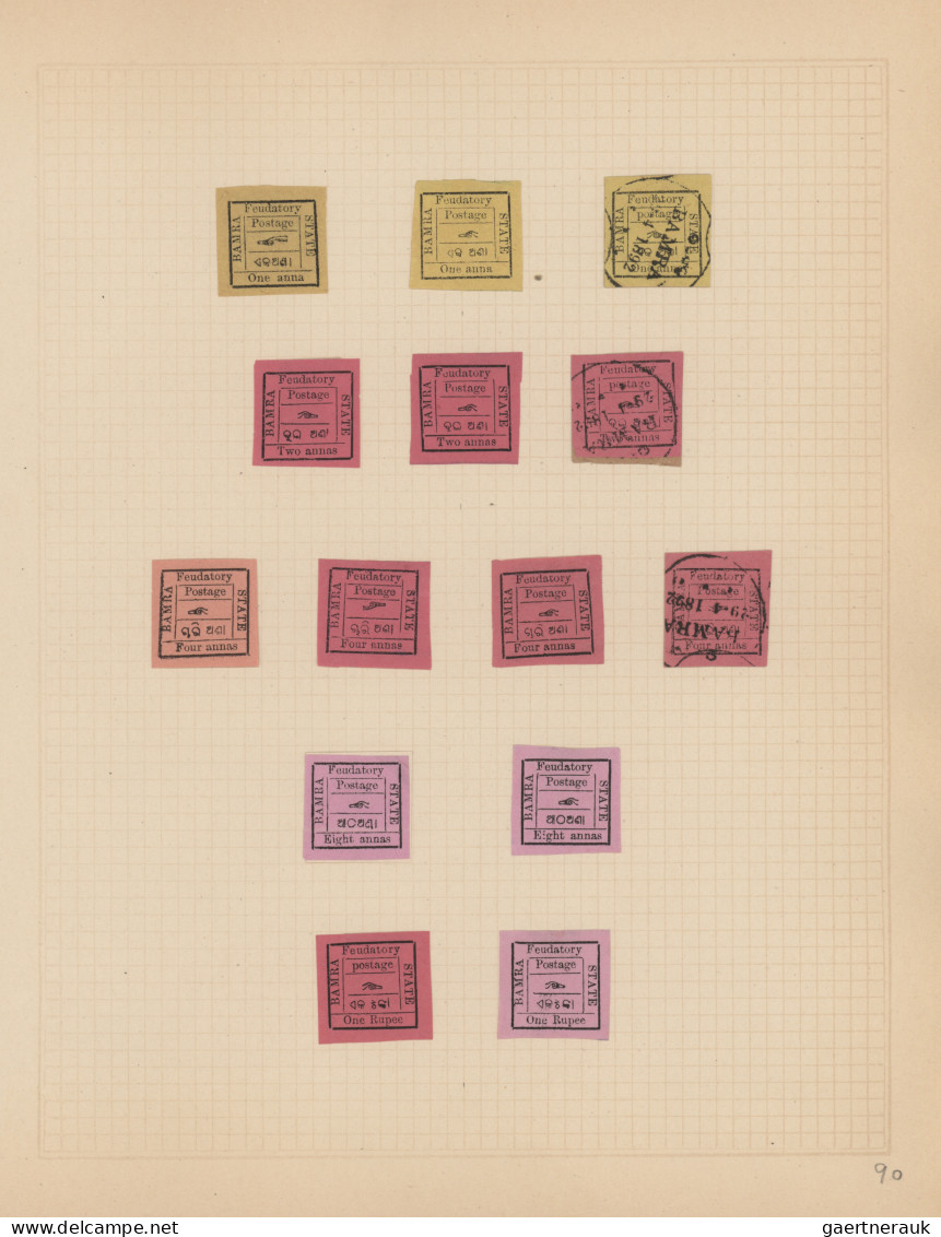 India - Feudal States: 1860/1940's Ca.: Collection Of More Than 460 Stamps And T - Other & Unclassified