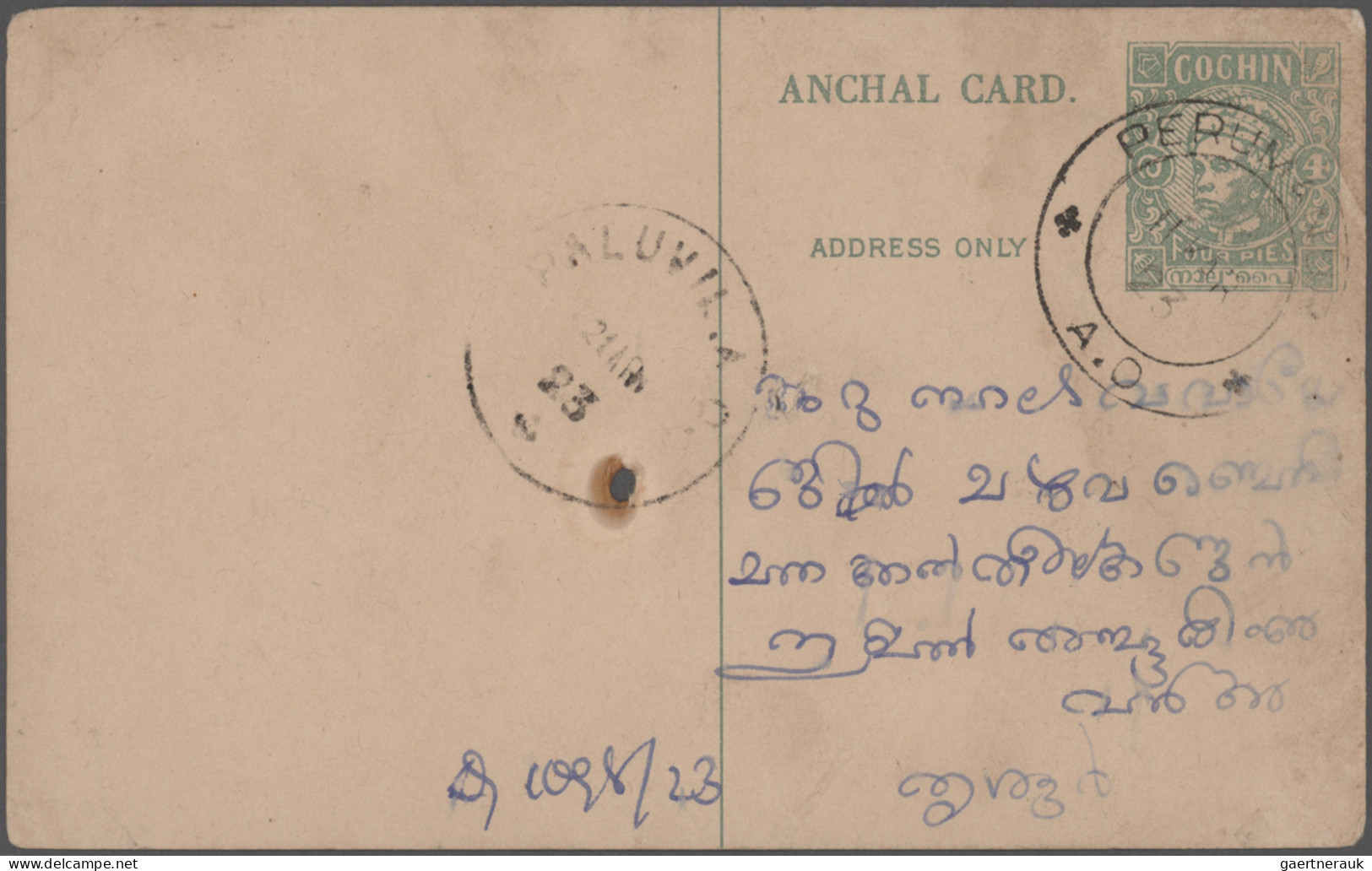 India - Feudal States: 1877/1950 "Postal Stationery of the Feudatory States": Sp