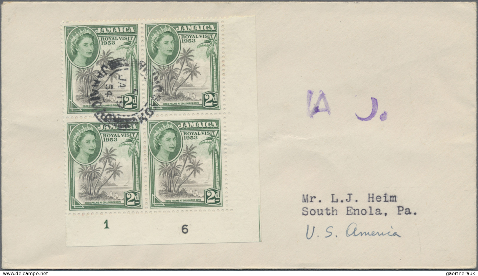 Jamaica: 1905/1967, Lot Of 40 Covers And Cards, Ppc From 1905, Franked With KGV, - Jamaica (1962-...)