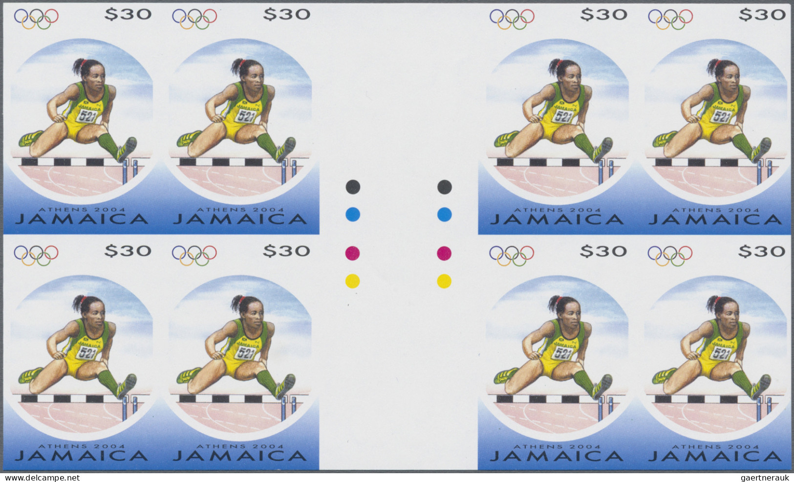 Jamaica: 1995/2008. Collection containing 1811 IMPERFORATE stamps (inclusive som