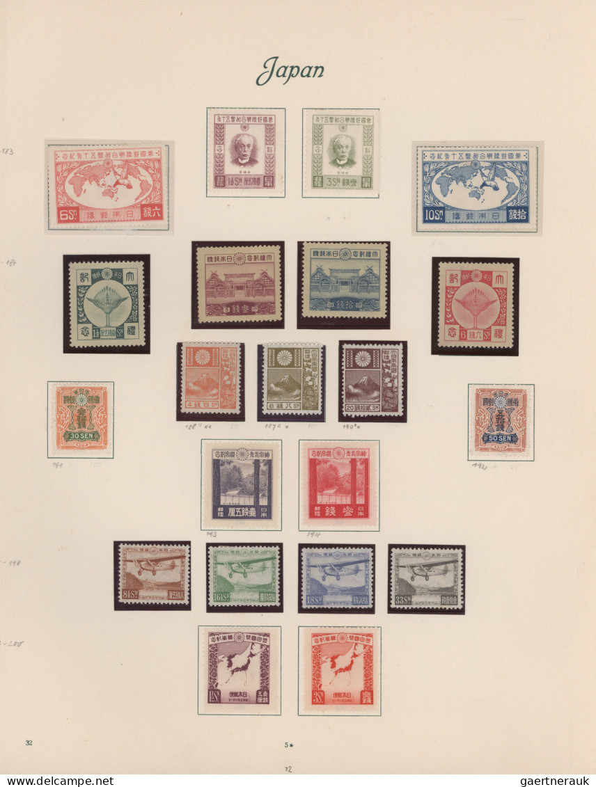 Japan: 1872/1944, Mint Inc. Some MNH And Used Collection, Double Collected, On B - Sonstige & Ohne Zuordnung