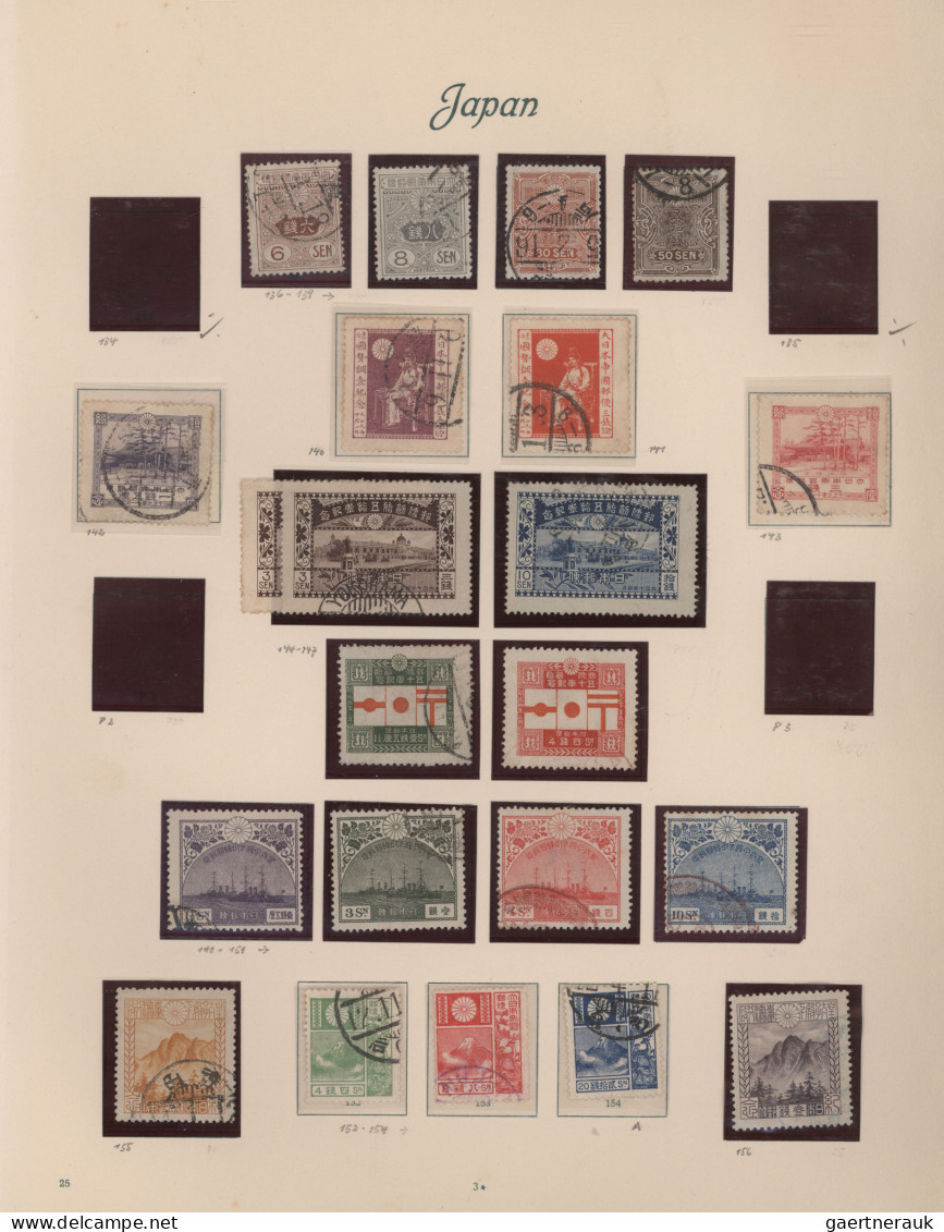 Japan: 1872/1944, mint inc. some MNH and used collection, double collected, on b