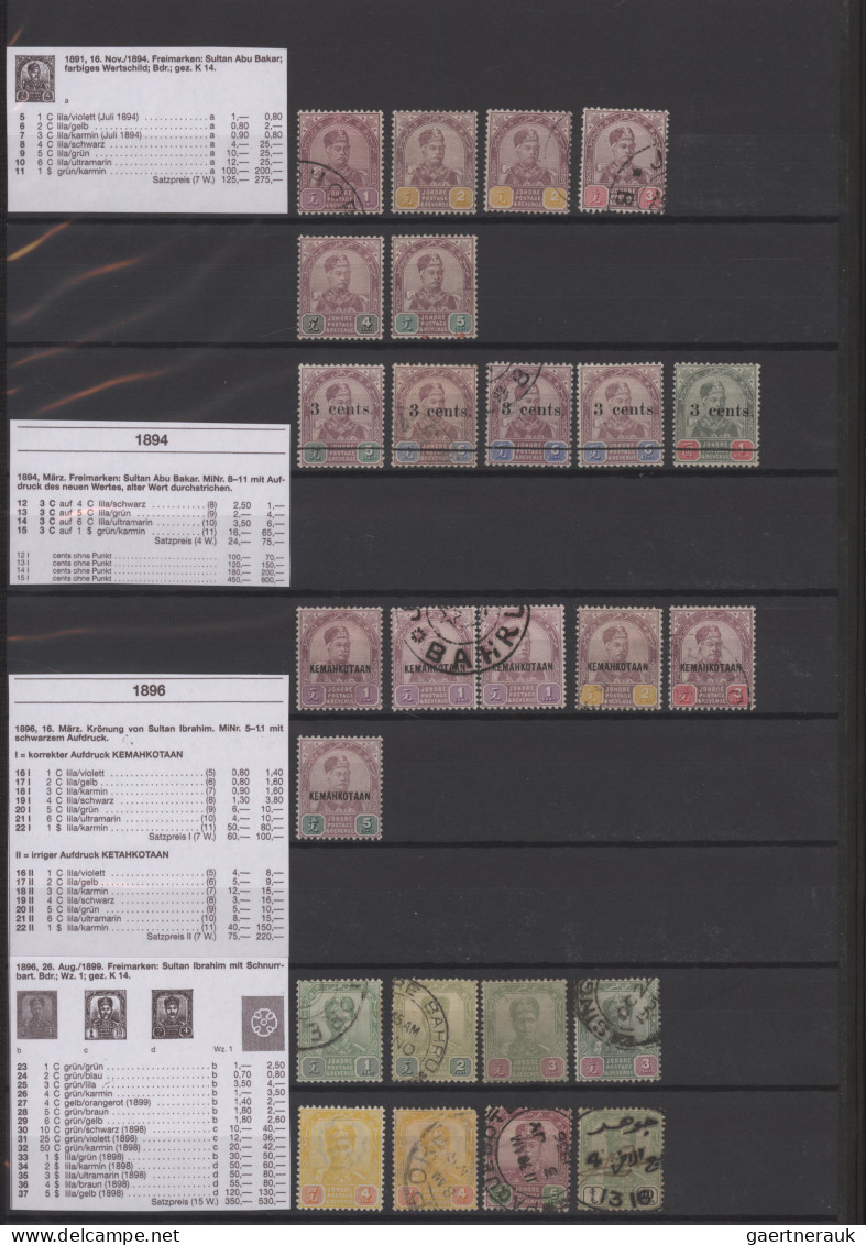 Malayan States: 1867/1900 ca.: Collection of about 600 mint and used stamps from