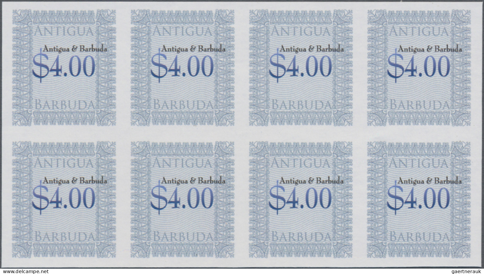 Antigua: 1992/2014. Collection Containing 902 IMPERFORATE Stamps And 32 IMPERFOR - Antigua Und Barbuda (1981-...)