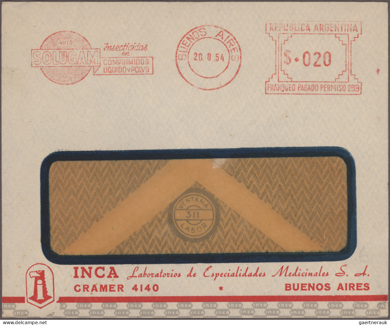 Argentina: 1928/1977, METER MARKS, Assortment Of Apprx. 73 Commercial Covers Mai - Sonstige & Ohne Zuordnung