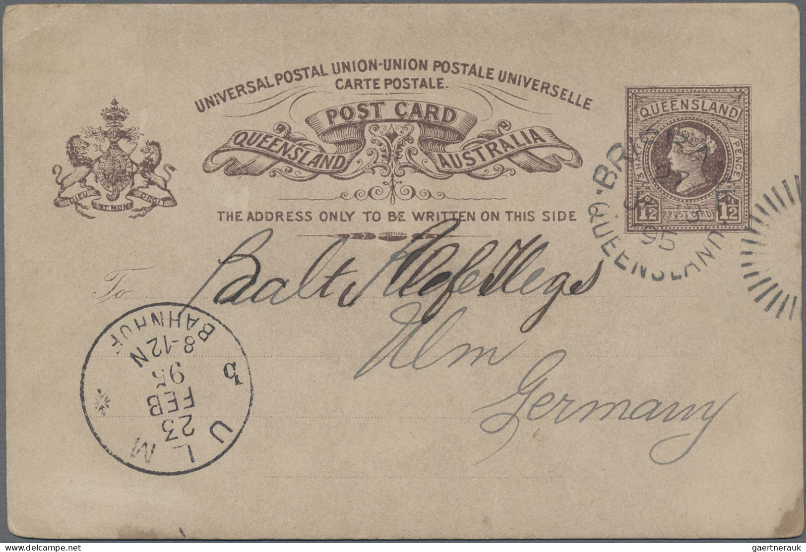 New South Wales: 1880/1910's Ca.: 14 Postal Stationery Items, One Cover And Two - Cartas & Documentos