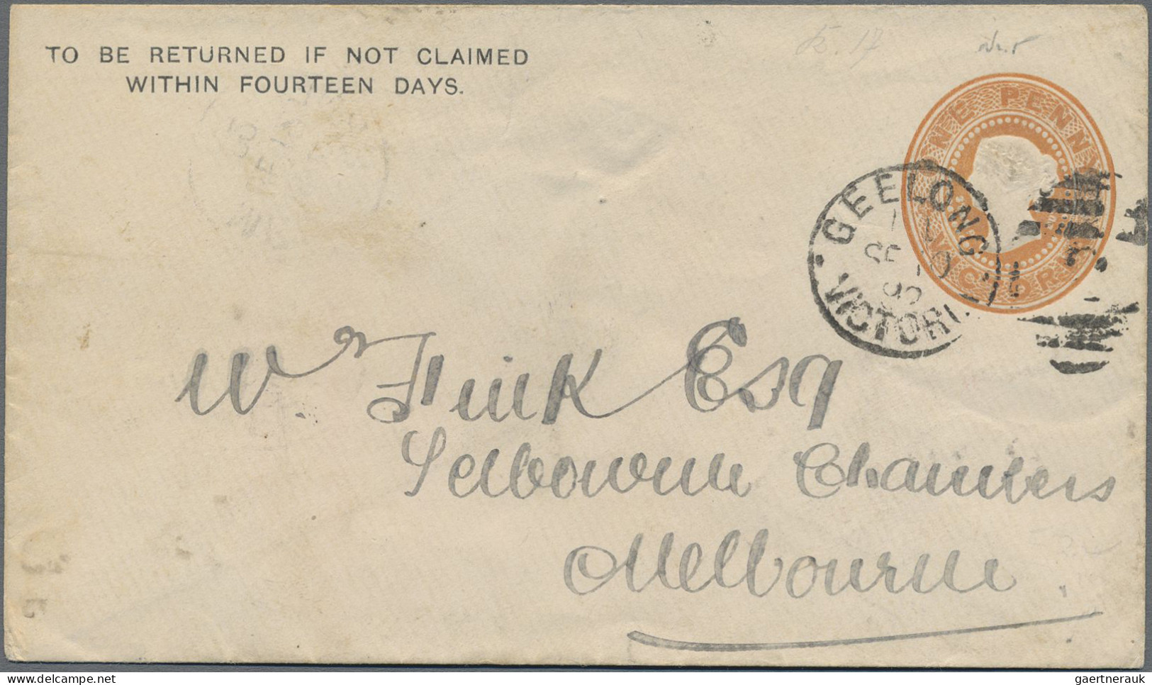 Victoria - postal stationery: 1873/1906, collection of 28 USED ENVELOPES incl. r