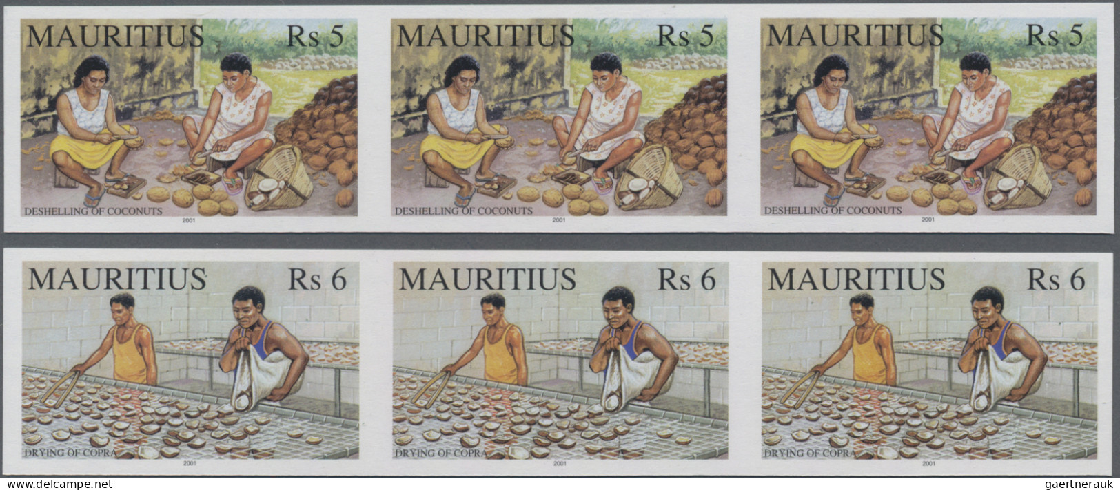 Mauritius: 1995/2016. Collection containing 2504 IMPERFORATE stamps (inclusive s