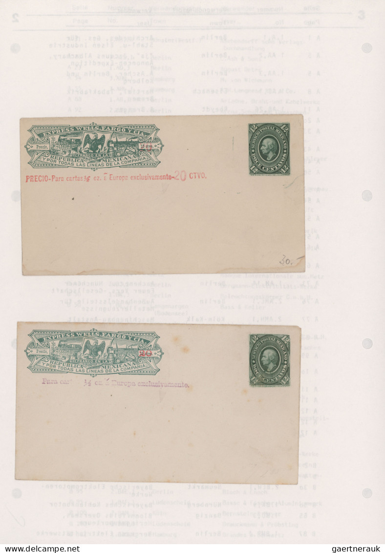 Mexico - Postal Stationary: 1885/1895, Collection Of 16 Used/unused Stationery E - Mexico