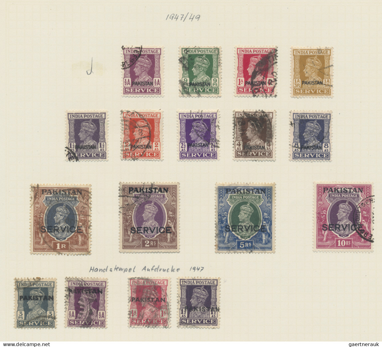 Pakistan: 1947-modern: Collection Of Some Hundred Stamps On Old Album Pages And - Pakistan