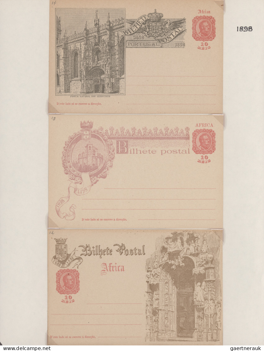 Portugese Africa: 1898, Stationeries "Vasco Da Gama" Issue, Petty Collection Of - Portugiesisch-Afrika