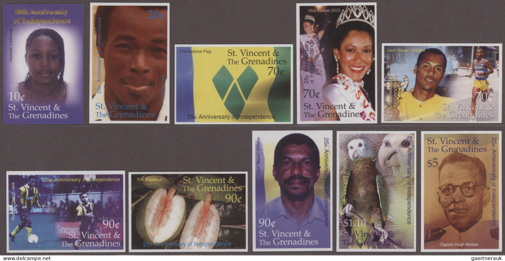 St. Vincent: 2000/2011. Collection Containing 770 IMPERFORATE Stamps And 33 IMPE - St.Vincent (1979-...)