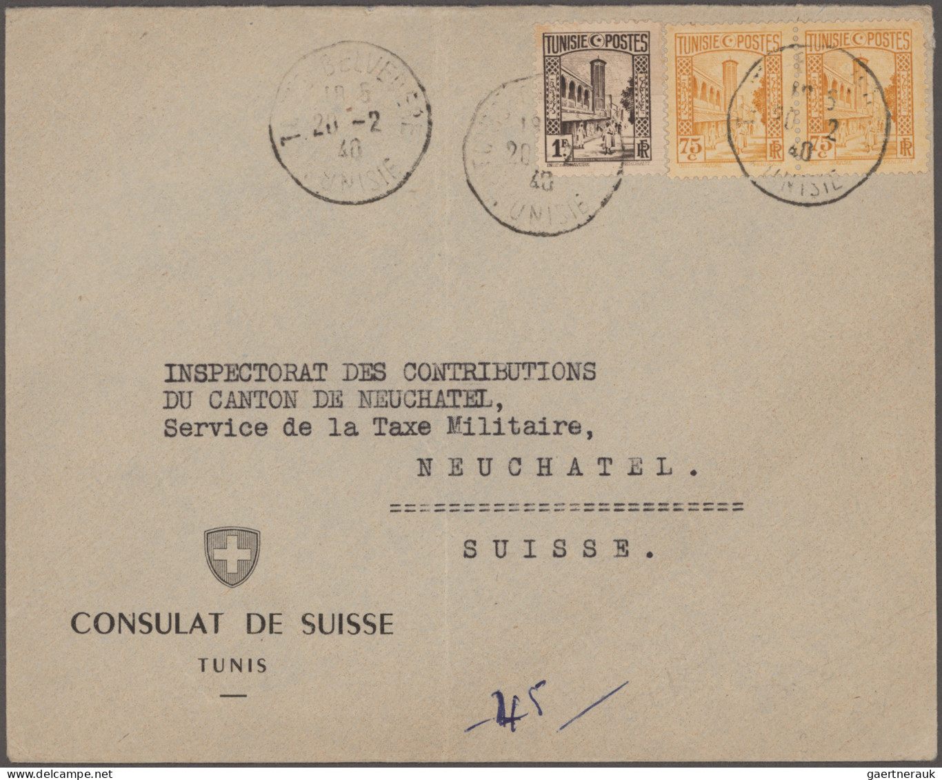 Tunisia: 1890/2010 (approx.), Collection Of 360 Covers And Postcards, Including - Lettres & Documents