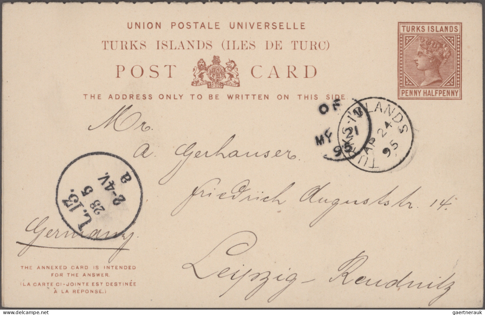 Turks & Caicos - Postal Stationery: 1885/1898 Ca.: 5 Different Postal Stationery - Turks And Caicos