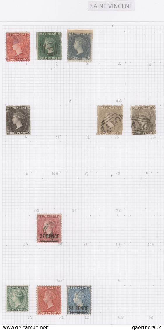 British Colonies: 1855/1970 (ca.), used and mint collection in four DAVO albums,