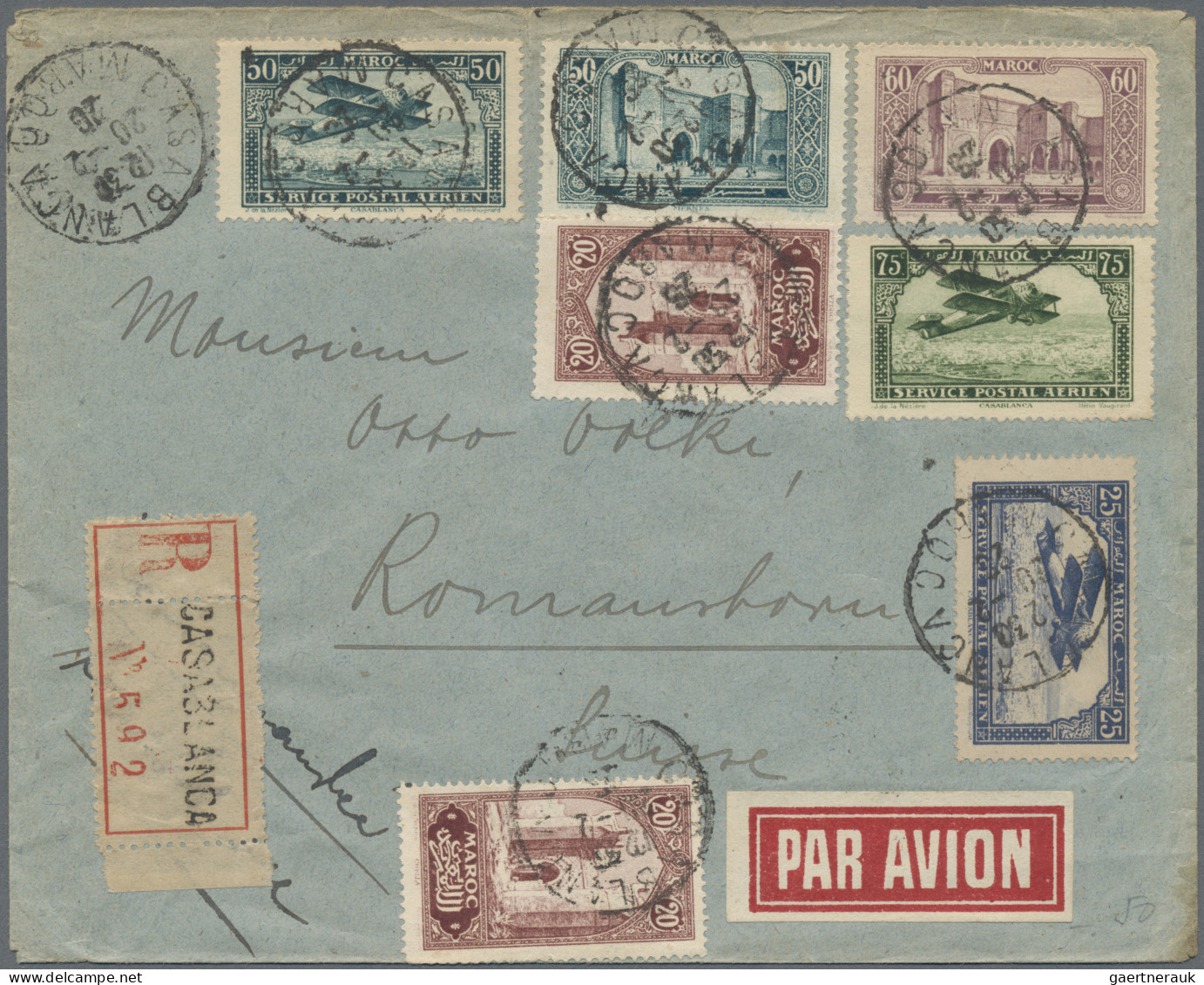 French Colonies: 1918/1938, French Africa, lot of six covers/cards, e.g. Moyen C