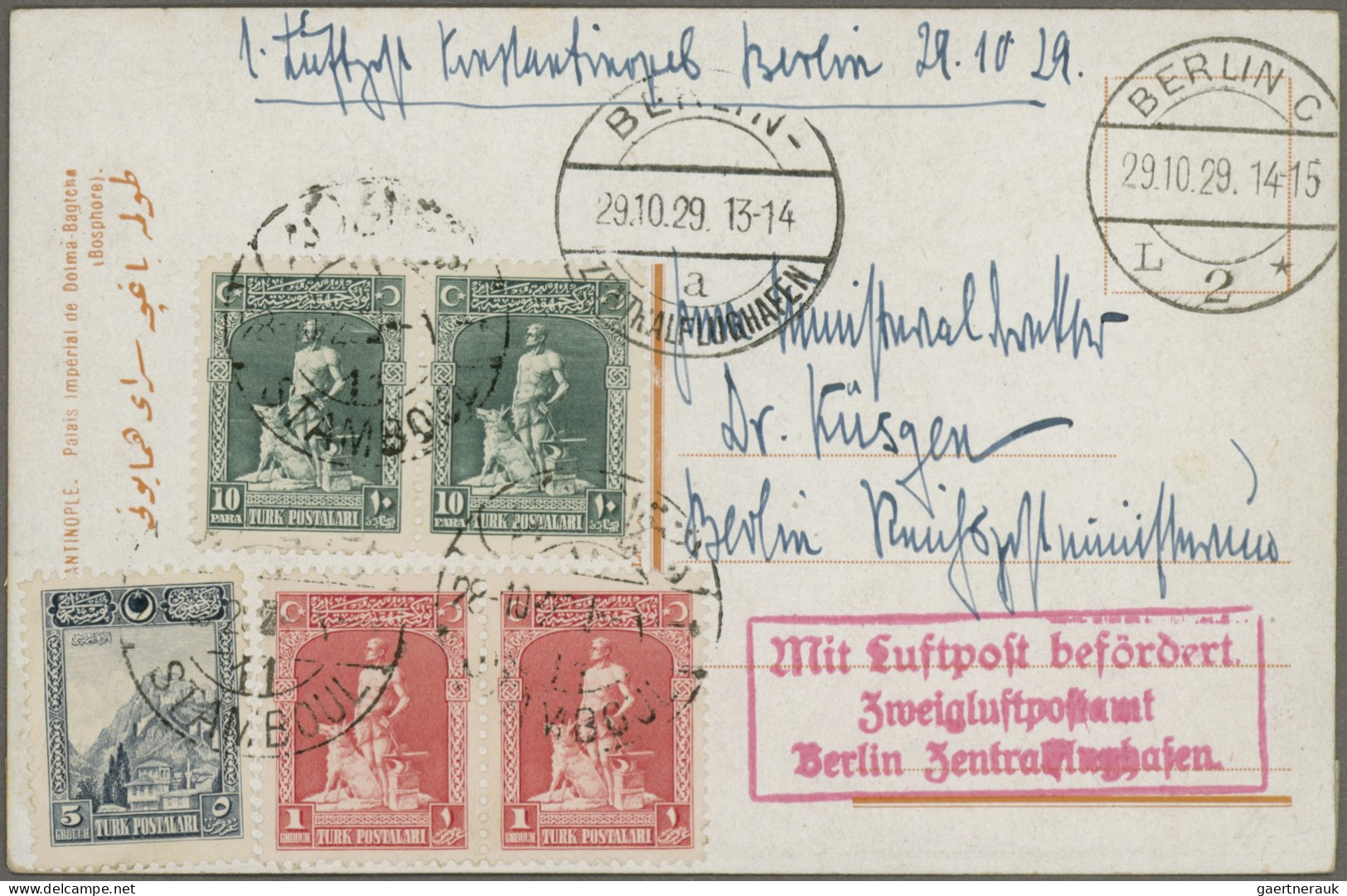 Air Mail - Germany: 1919/1938, Interessante Sammlung Mit über 300 Meist Erstflug - Poste Aérienne & Zeppelin