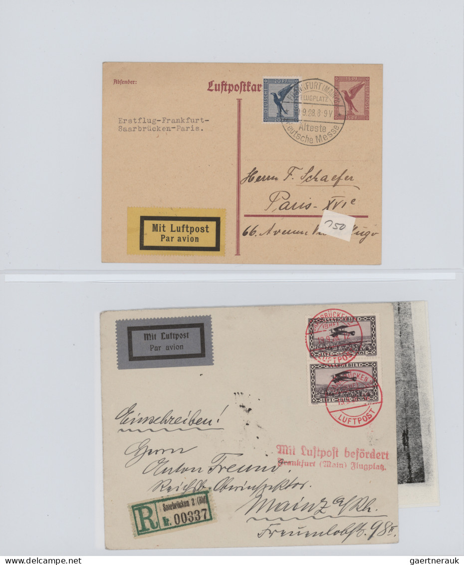 Air Mail - Germany: 1919/1938, sehr umfangreiche und interessante Sammlung mit c