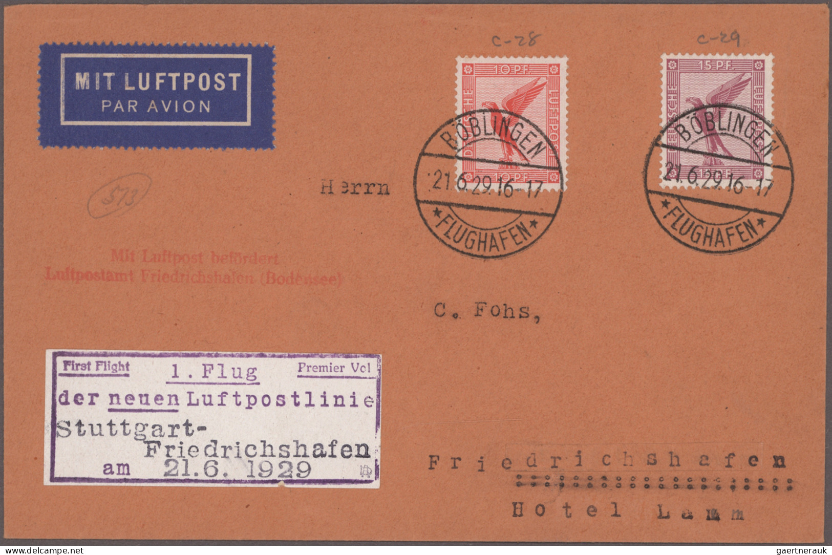 Air Mail - Germany: 1925/1970 Ca., Ein Karton Voller Flugpostbelege Mit Einigen - Luft- Und Zeppelinpost