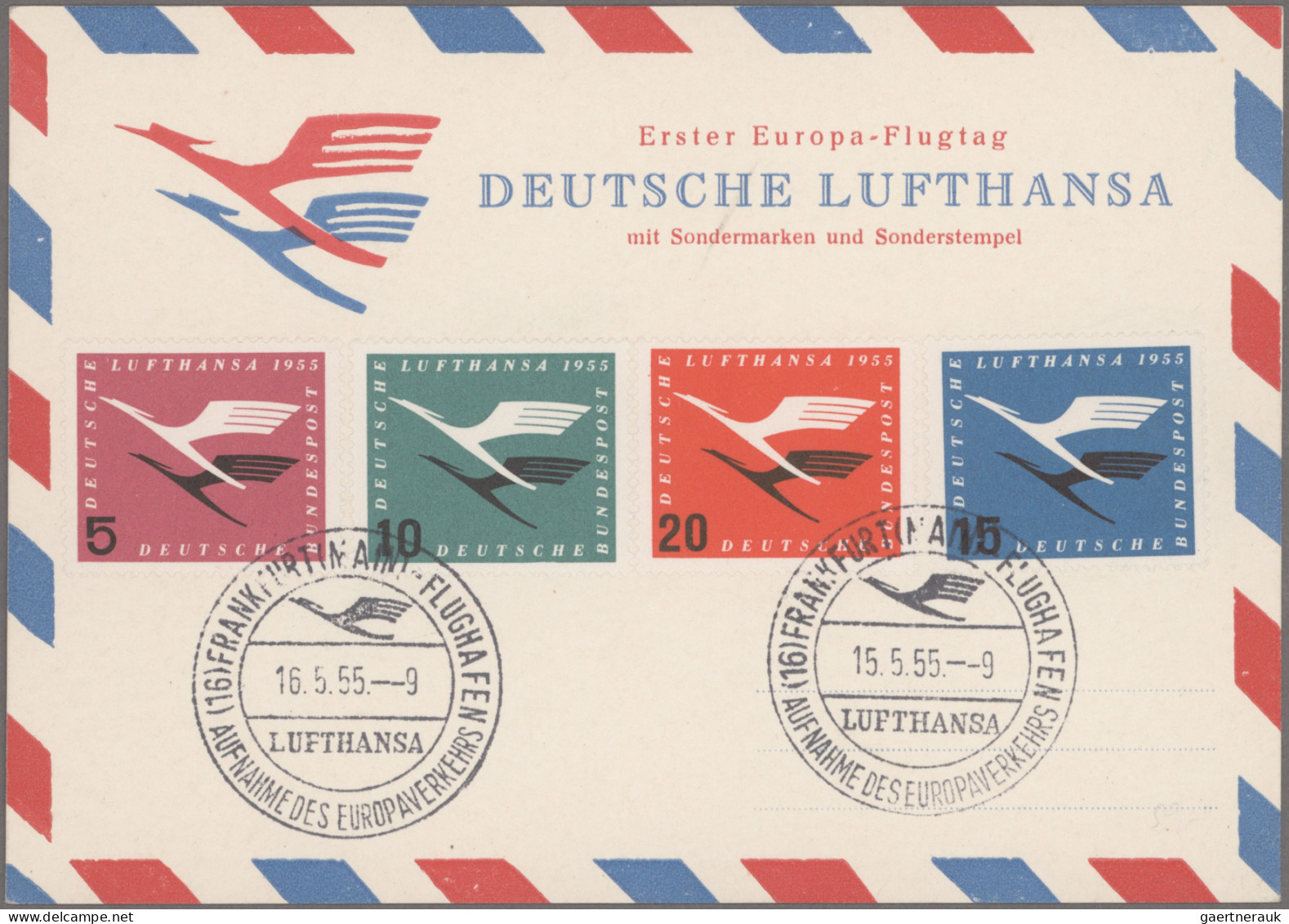 Air Mail - Germany: 1955/2002, Sammlung "Erstflüge Lufthansa" In 10 Ordnern (lau - Airmail & Zeppelin