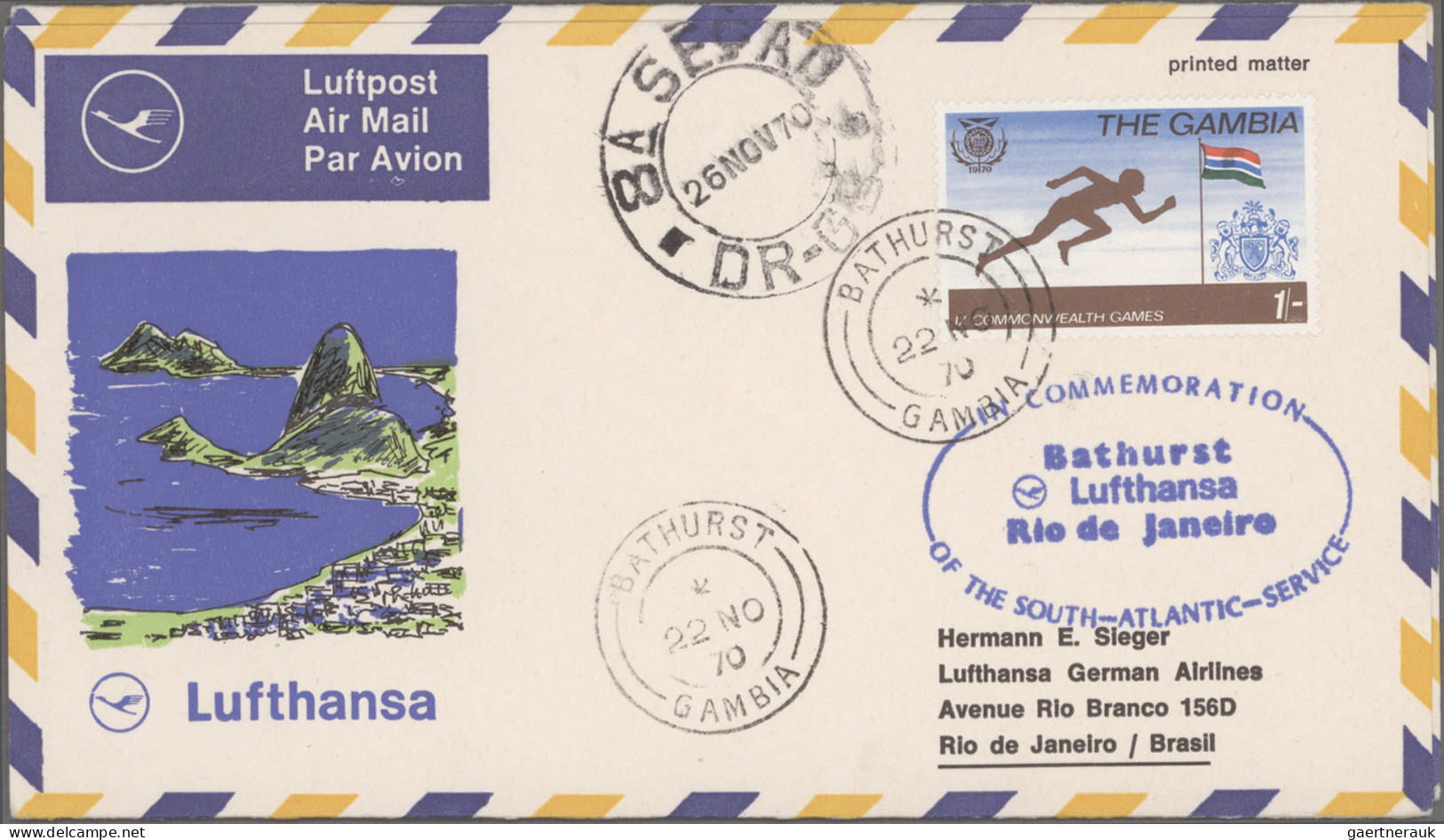 Air Mail - Germany: 1955/2002, Sammlung "Erstflüge Lufthansa" In 10 Ordnern (lau - Airmail & Zeppelin